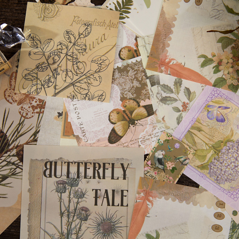 90-Piece Vintage Junk Journal Ephemera Pack – 4 Themed Designs, DIY Scrapbooking & Journaling Supplies