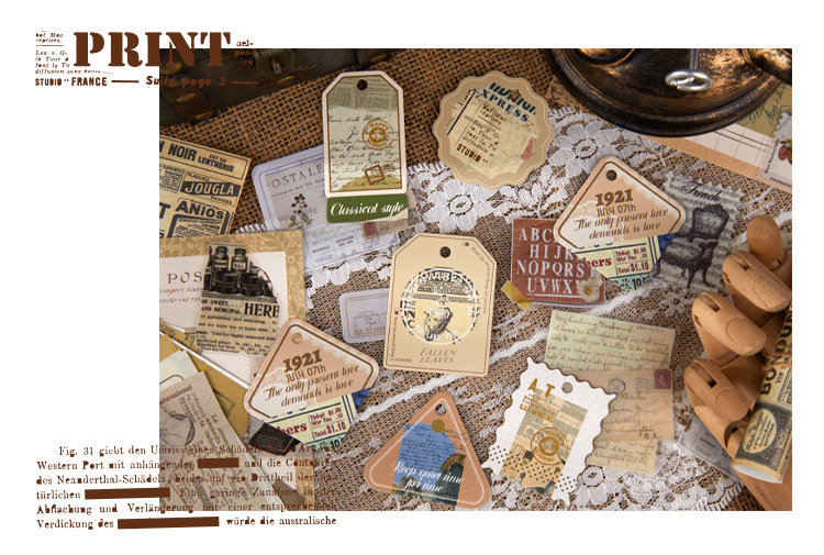 90-Piece Vintage Junk Journal Ephemera Pack – 4 Themed Designs, DIY Scrapbooking & Journaling Supplies