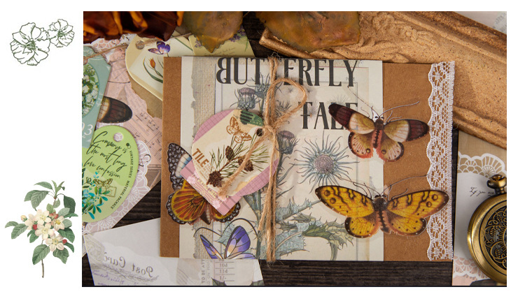 90-Piece Vintage Junk Journal Ephemera Pack – 4 Themed Designs, DIY Scrapbooking & Journaling Supplies