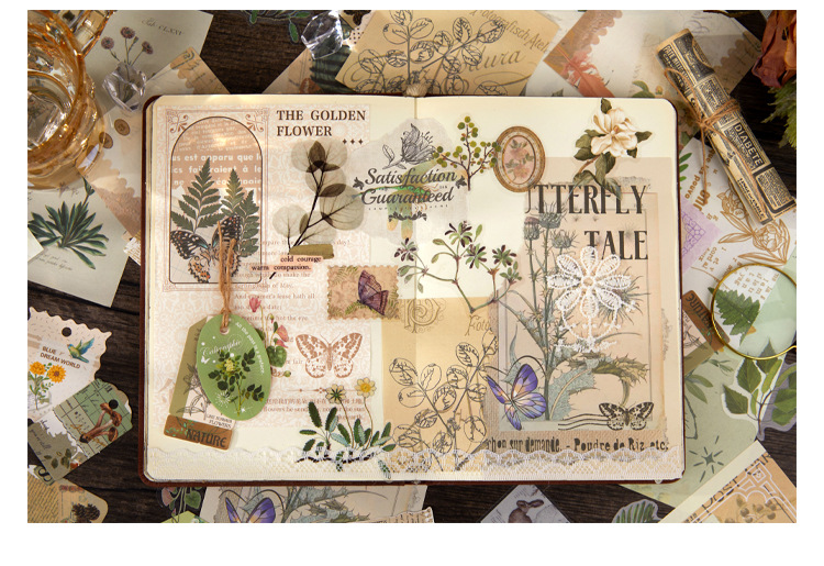 90-Piece Vintage Junk Journal Ephemera Pack – 4 Themed Designs, DIY Scrapbooking & Journaling Supplies