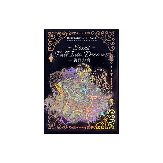 45-Piece Enchanted Forest Laser Silver Sticker Pack – Holographic Foil Journaling & Scrapbooking Supplies