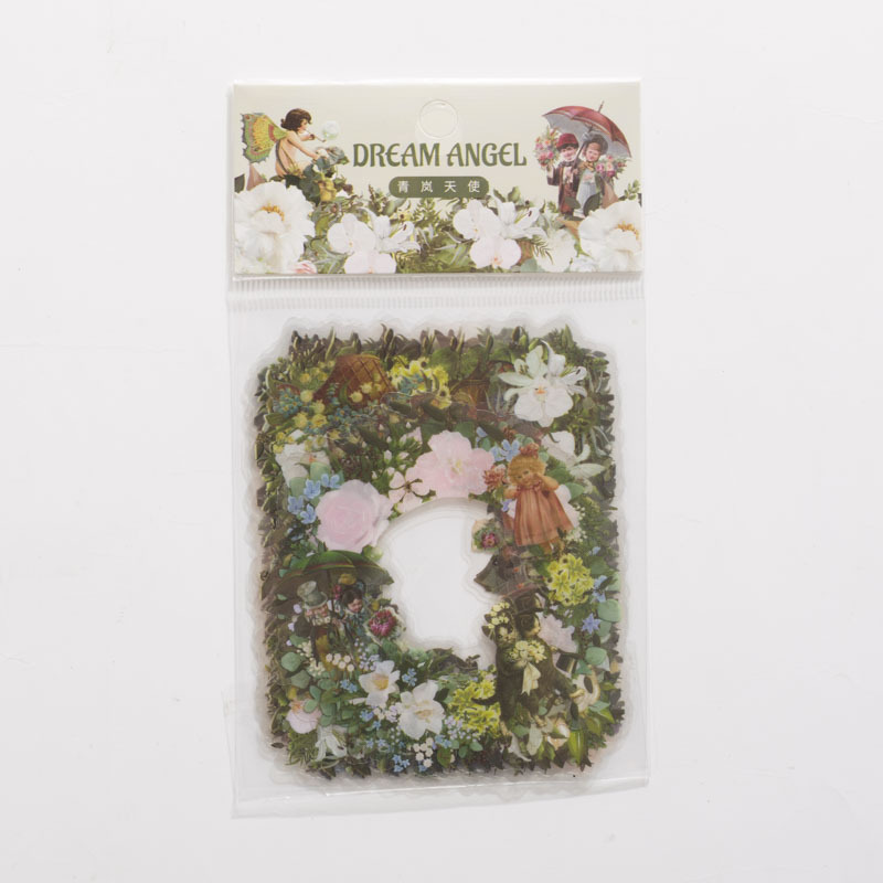 10-Piece "Dream Memory Angel" Vintage Floral Sticker Pack – 6 Botanical Designs, DIY Journaling & Scrapbooking Supplies