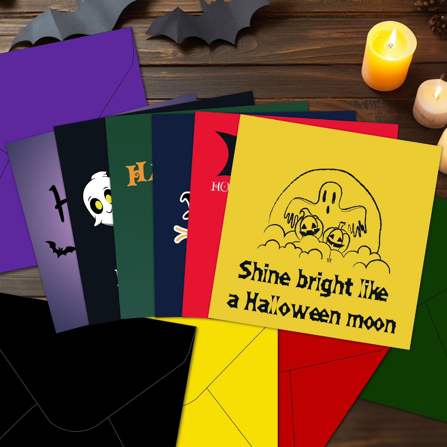 3D Pop-Up Halloween Greeting Card Set – 6-Pack Handmade Thank You Cards with Spooky Surprises, Laser-Cut Paper Art Keepsake