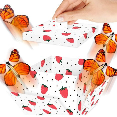 3D Explosion Gift Box with Flying Butterflies – Surprise Cake & Candy Pop-Up Box, Reusable Butterfly Party Favor for Birthday, Wedding & All Celebrations