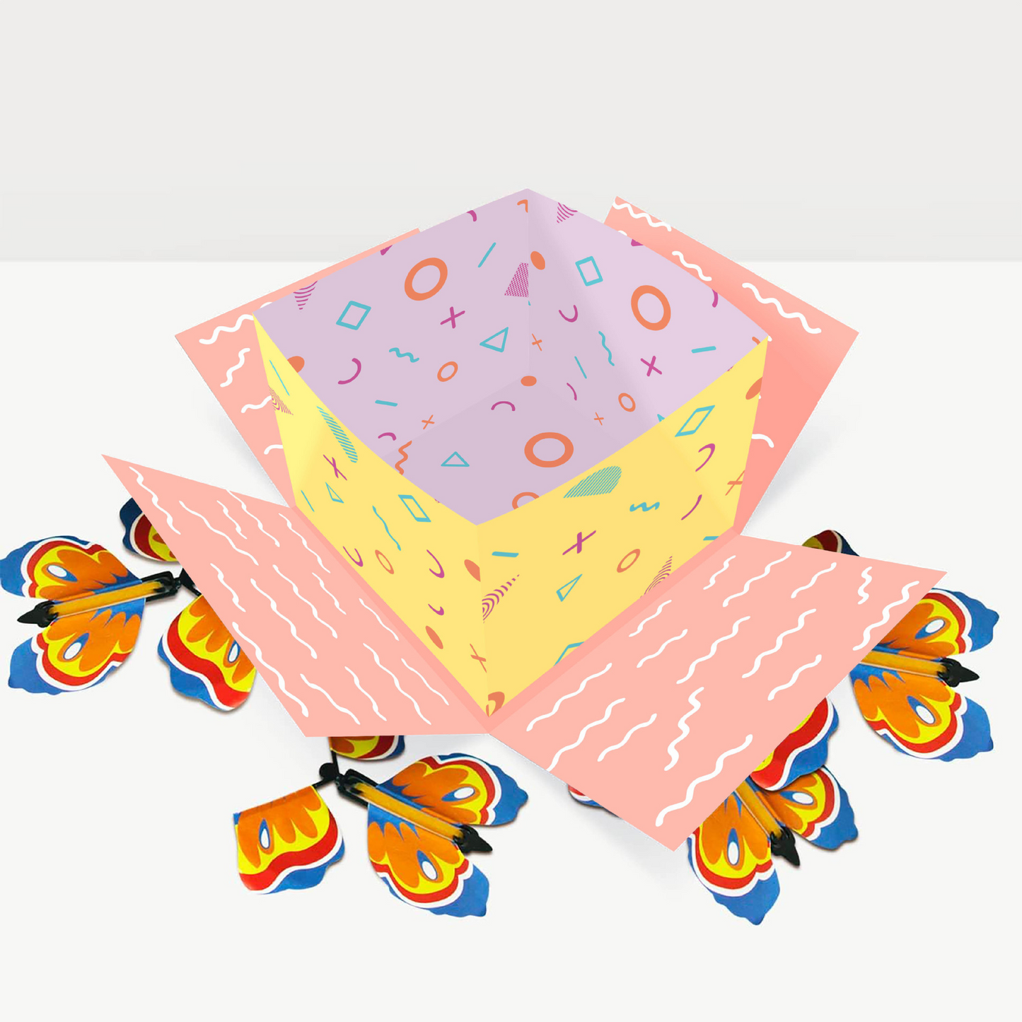 3D Explosion Gift Box with Flying Butterflies – Surprise Cake & Candy Pop-Up Box, Reusable Butterfly Party Favor for Birthday, Wedding & All Celebrations