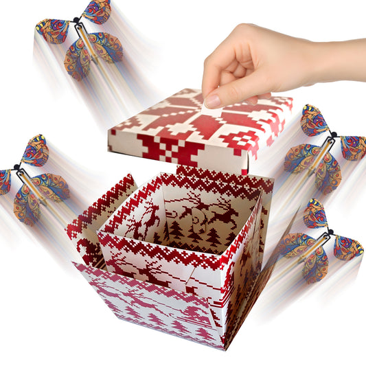 3D Explosion Gift Box with Flying Butterflies – Surprise Cake & Candy Pop-Up Box, Reusable Butterfly Party Favor for Birthday, Wedding & All Celebrations