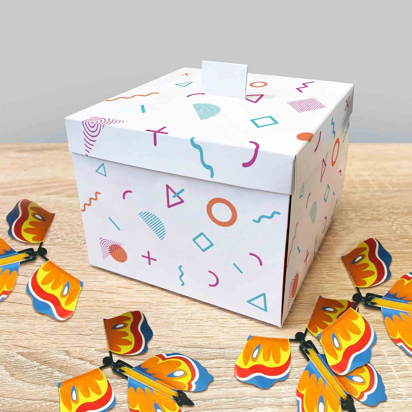 3D Explosion Gift Box with Flying Butterflies – Surprise Cake & Candy Pop-Up Box, Reusable Butterfly Party Favor for Birthday, Wedding & All Celebrations