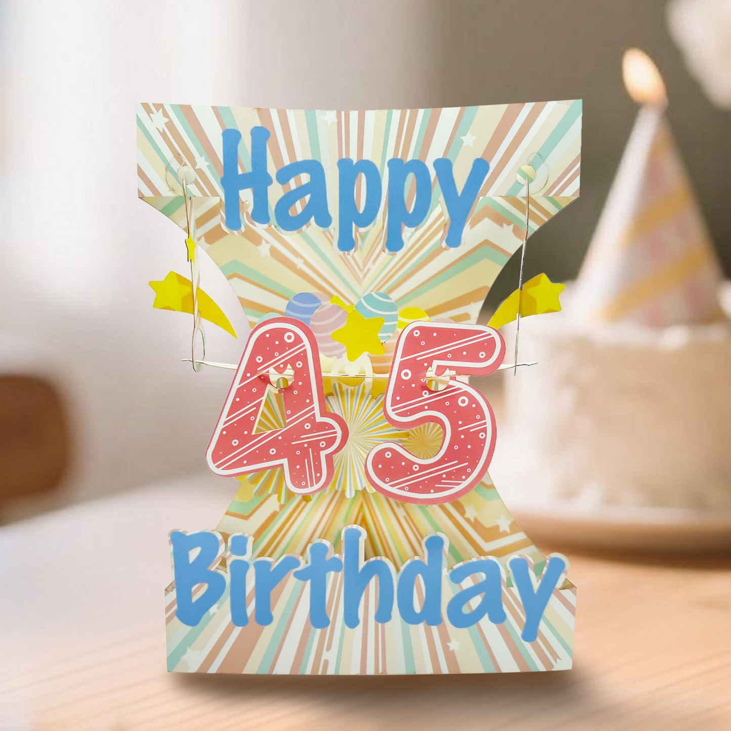 3D Pop-Up Birthday Card – Handcrafted Laser-Cut Greeting with Envelope, A Creative Keepsake for Every Celebration