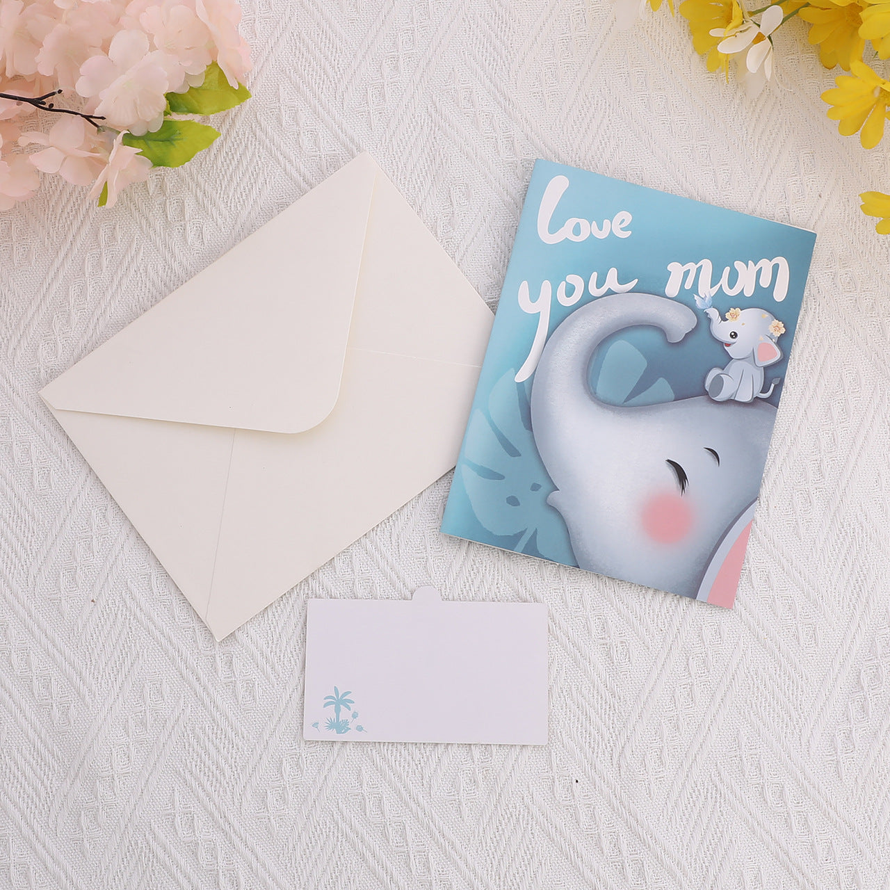 Wholesale 3D Pop-Up Elephant Mother‘s Day Cards – Handmade Animal Greeting Cards with Mom & Baby Scene, Bulk Custom Orders Welcome