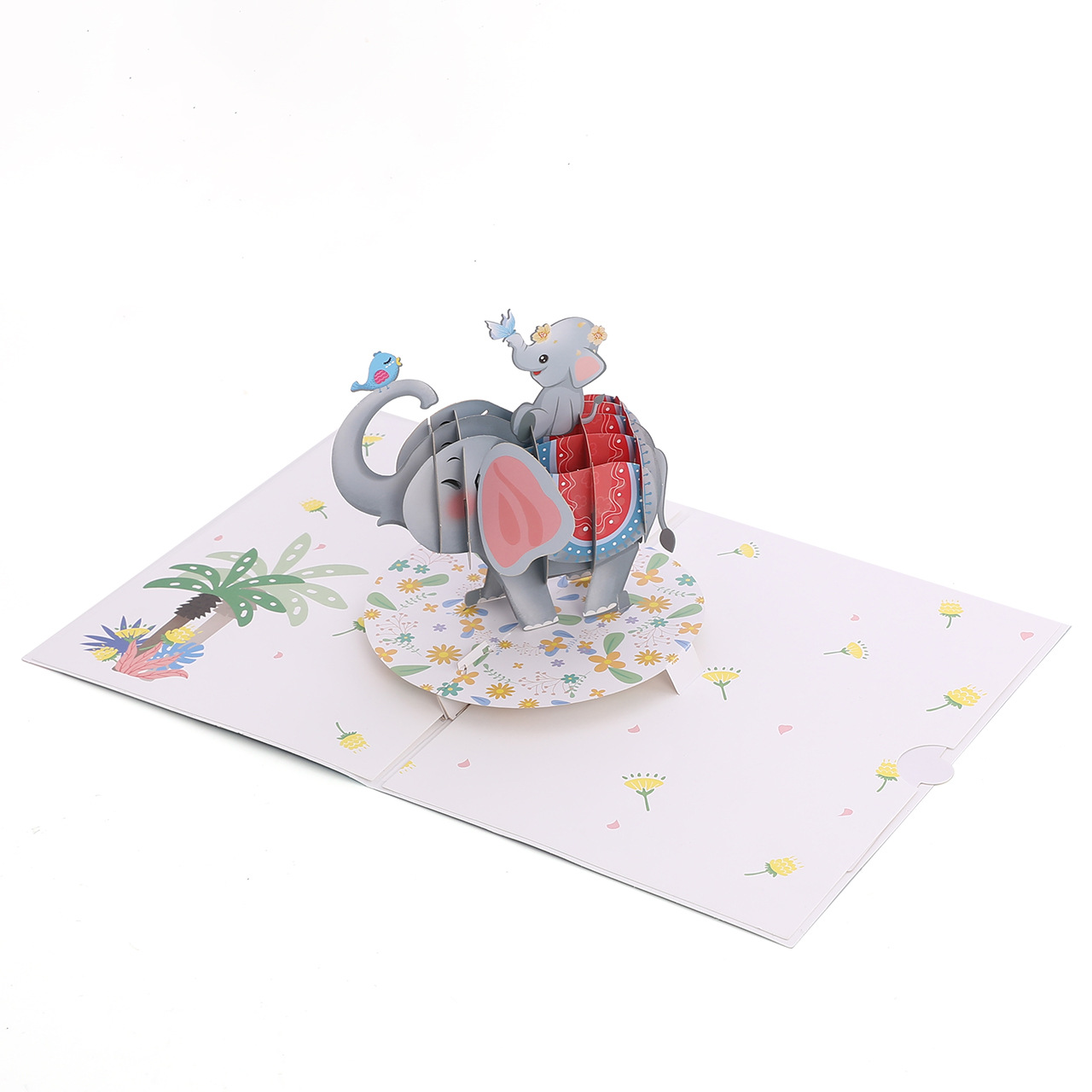 Wholesale 3D Pop-Up Elephant Mother‘s Day Cards – Handmade Animal Greeting Cards with Mom & Baby Scene, Bulk Custom Orders Welcome