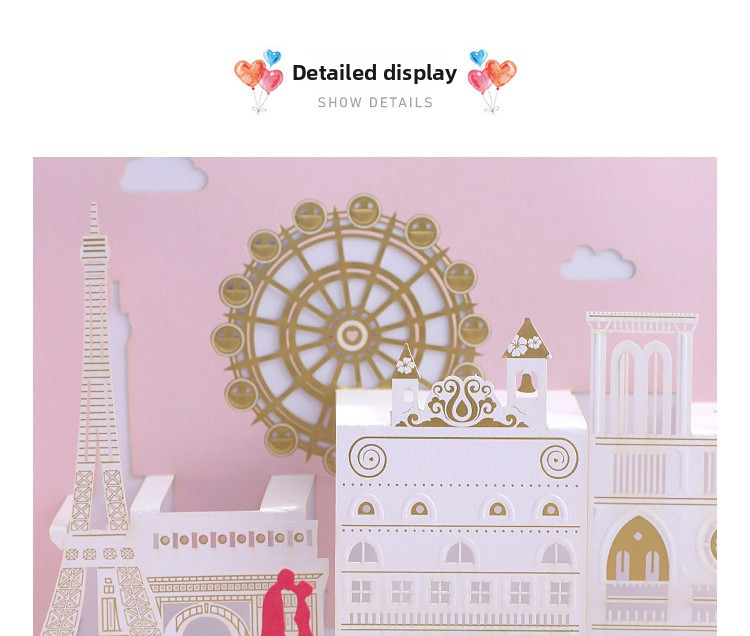 Wholesale 3D Pop-Up Recordable Love Cards – Romantic Valentine‘s Day Greeting Cards with Voice Recording & LED Lights, Factory Direct with Customization