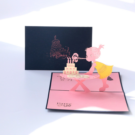 3D Pop-Up Birthday Card for Girls – Handcrafted Floral & Fairy Design with Envelope, A Creative Keepsake She‘ll Treasure