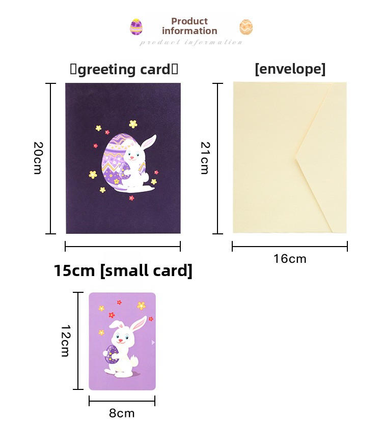 3D Pop-Up Easter Bunny & Egg Card – Handcrafted Paper Sculpture with Spring Flowers, A Playful Keepsake for the Holiday, with Envelope