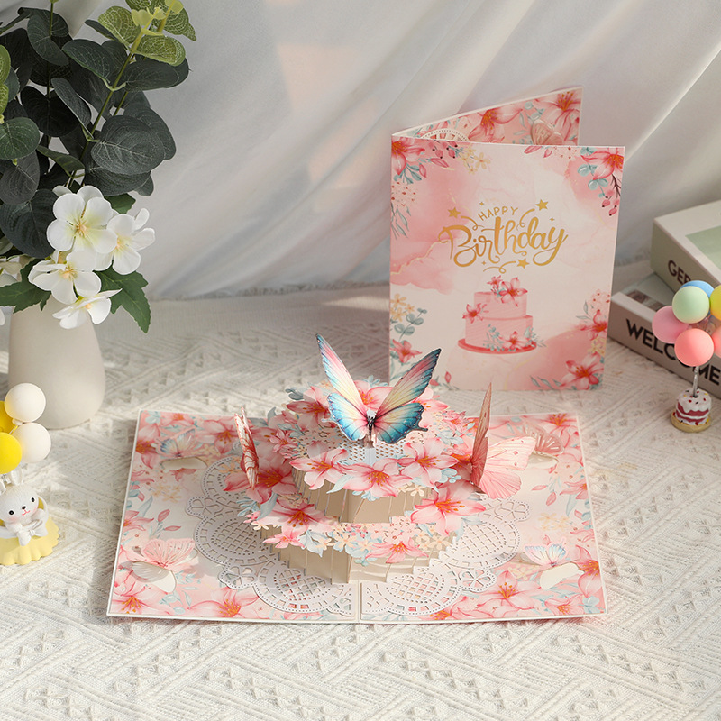 3D Pop-Up Hydrangea & Rose Vase Card – Handcrafted Laser-Cut Floral Greeting for Valentine‘s Day, A Fresh & Elegant Keepsake with Envelope