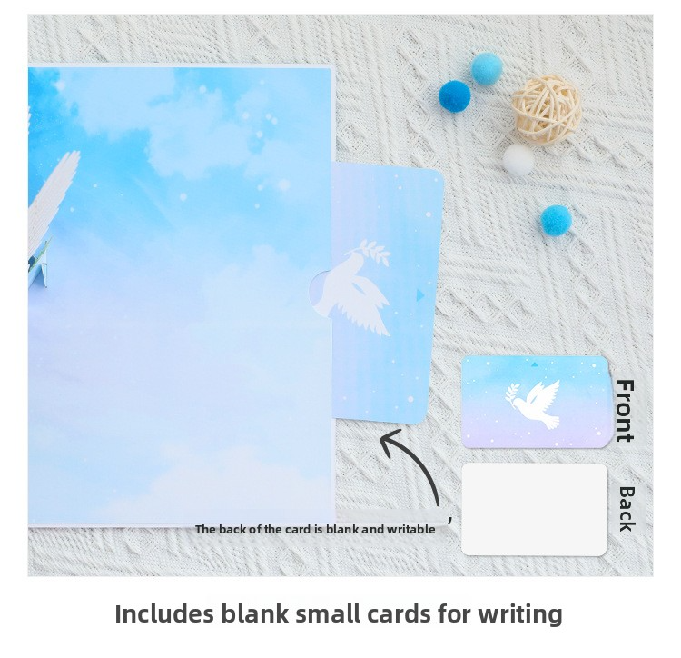 3D Pop-Up Peace Dove Card – Handcrafted Paper Sculpture with Olive Branch & Blossoms, A Serene Keepsake for Every Heartfelt Occasion, with Envelope