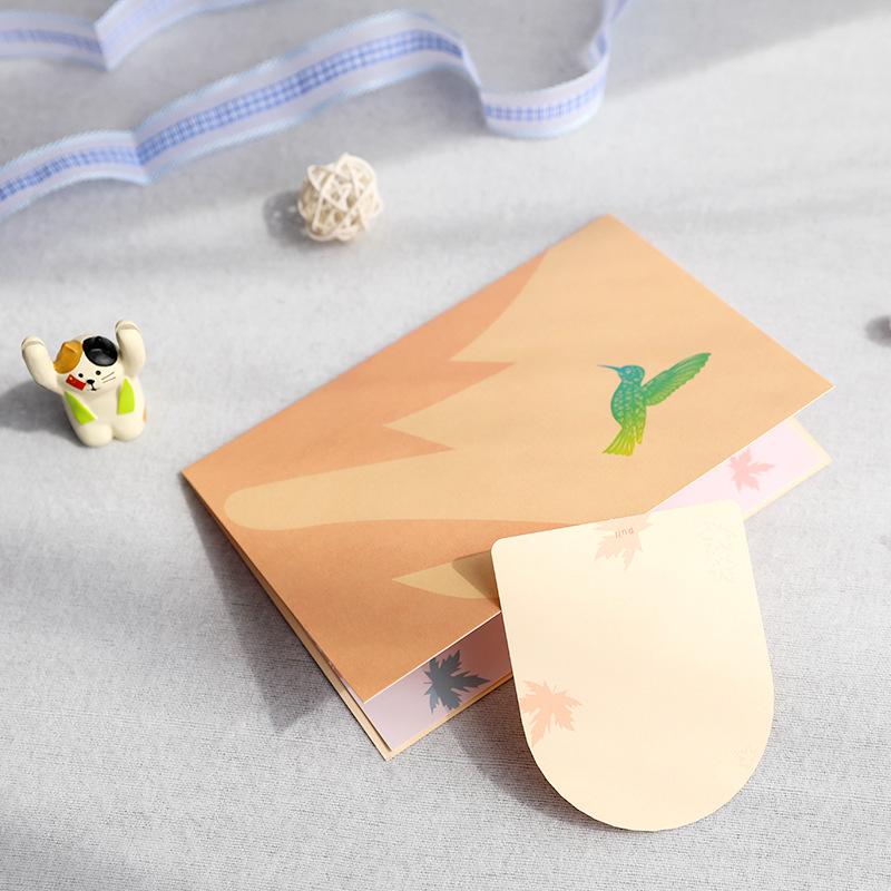3D Pop-Up Maple Leaf & Bird Card – Handcrafted Paper Sculpture with Falling Foliage, A Romantic Keepsake for Valentine‘s Day, Birthday & Every Heartfelt Moment, with Envelope