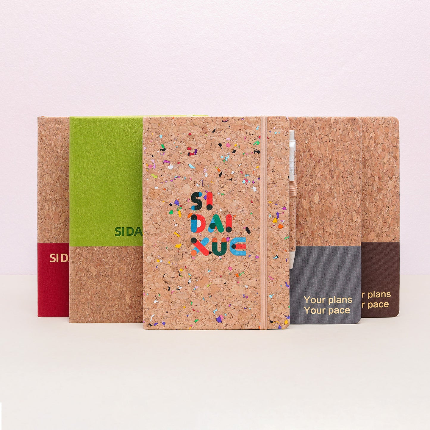 Eco-Friendly Cork Mosaic Notebook – Handcrafted Cover with Natural Cork & Fabric, A Sustainable Journal for Writing, Sketching & Everyday Inspiration