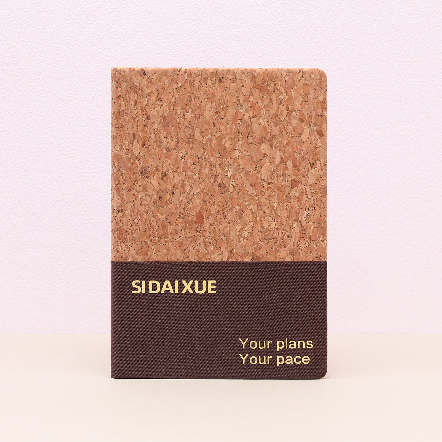 Eco-Friendly Cork Mosaic Notebook – Handcrafted Cover with Natural Cork & Fabric, A Sustainable Journal for Writing, Sketching & Everyday Inspiration