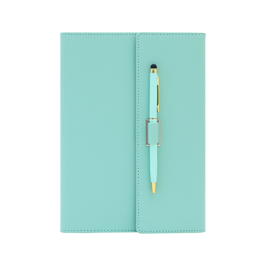 A5 Tri-Fold Pastel Notebook with Pen – Cute 3-Fold Journal Set with Matching Pen, A Sweet & Practical Keepsake for Girls, Teens & Stationery Lovers