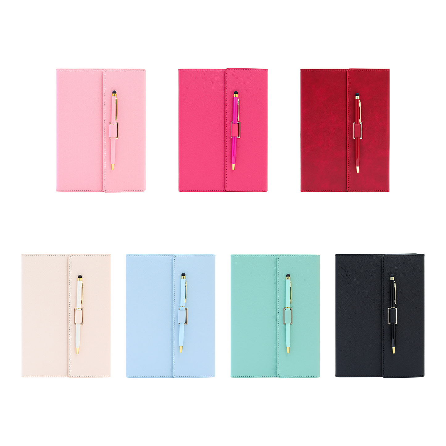 A5 Tri-Fold Pastel Notebook with Pen – Cute 3-Fold Journal Set with Matching Pen, A Sweet & Practical Keepsake for Girls, Teens & Stationery Lovers