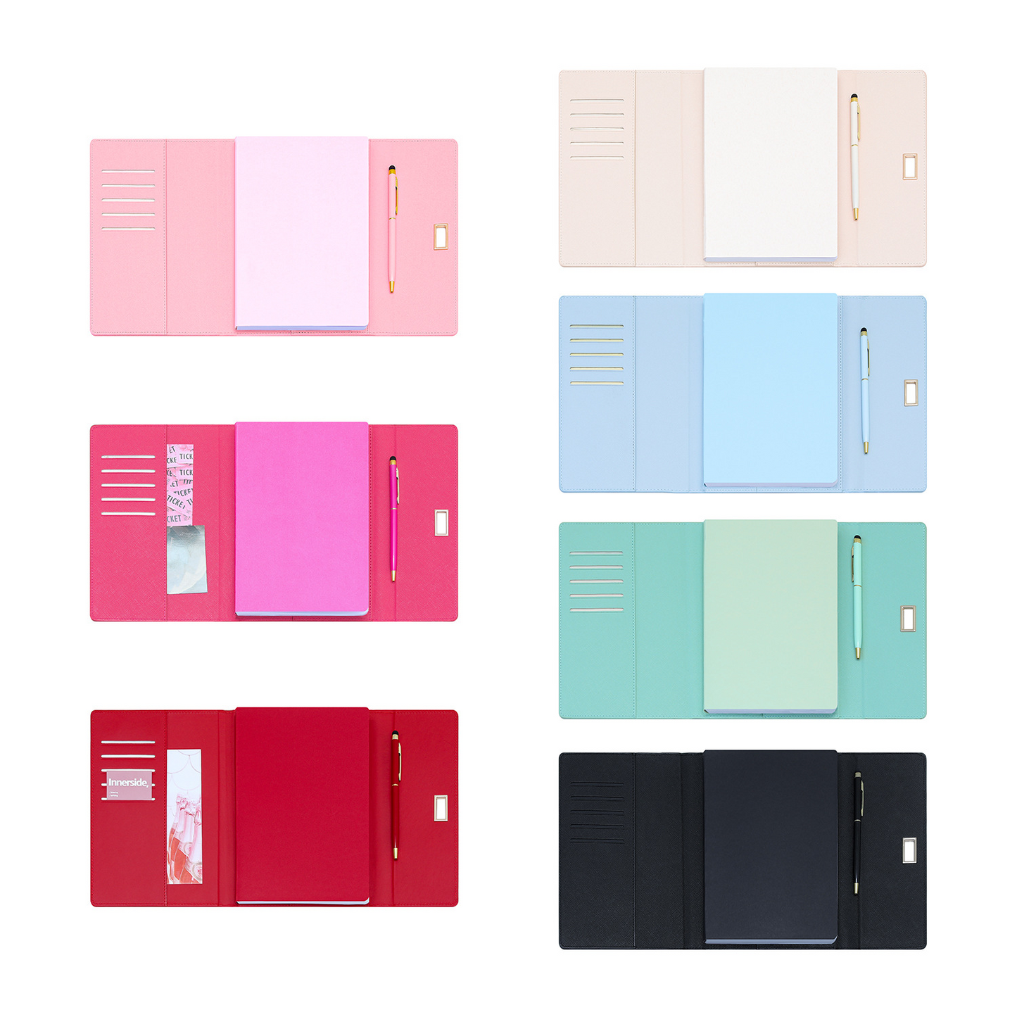 A5 Tri-Fold Pastel Notebook with Pen – Cute 3-Fold Journal Set with Matching Pen, A Sweet & Practical Keepsake for Girls, Teens & Stationery Lovers