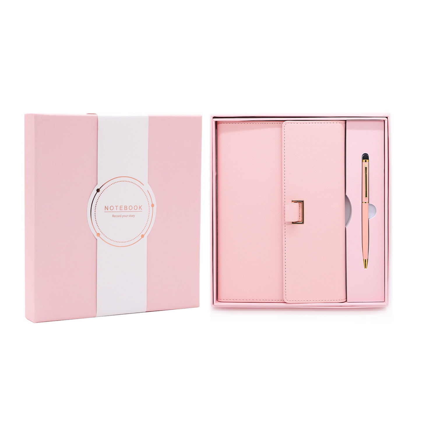 A5 Tri-Fold Pastel Notebook with Pen – Cute 3-Fold Journal Set with Matching Pen, A Sweet & Practical Keepsake for Girls, Teens & Stationery Lovers