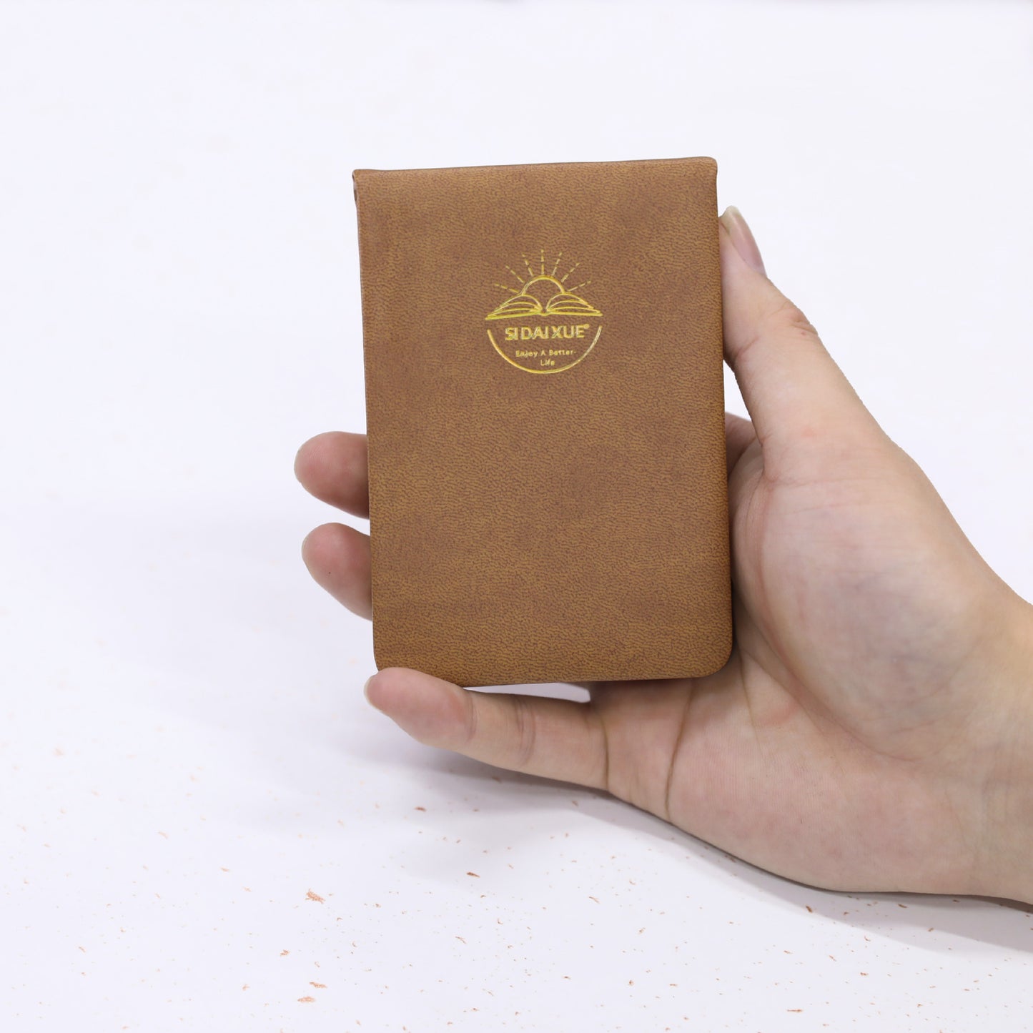 A7 Pocket Notebook with Elastic Band – Single-Bound Edge PU Leather Journal with Tear-Out Pages & Woodfree Paper, A Compact Everyday Companion for Notes & Ideas