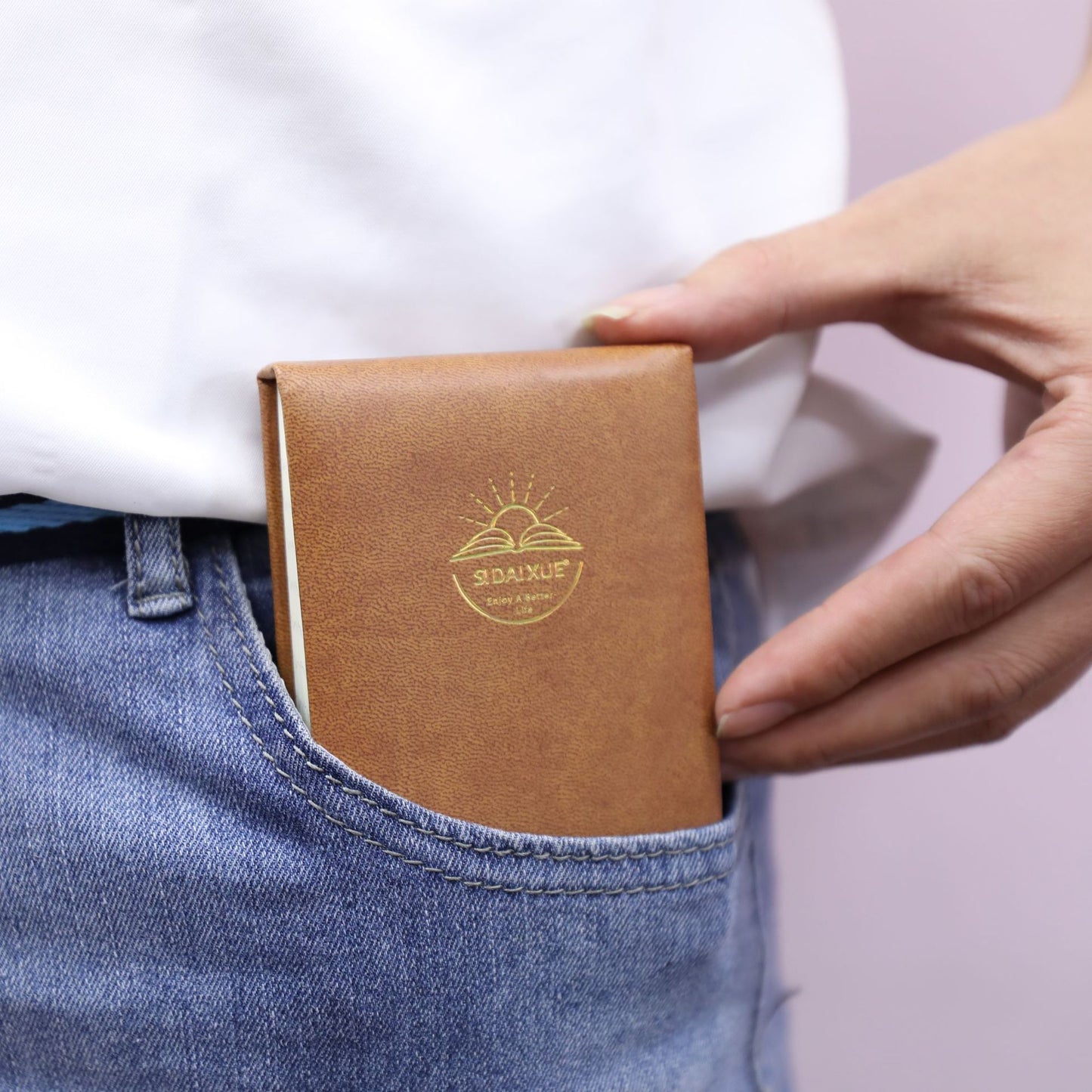 A7 Pocket Notebook with Elastic Band – Single-Bound Edge PU Leather Journal with Tear-Out Pages & Woodfree Paper, A Compact Everyday Companion for Notes & Ideas