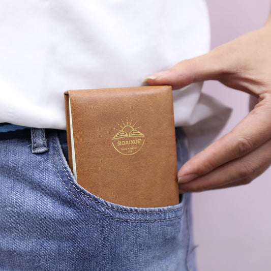 A7 Pocket Notebook with Elastic Band – Single-Bound Edge PU Leather Journal with Tear-Out Pages & Woodfree Paper, A Compact Everyday Companion for Notes & Ideas