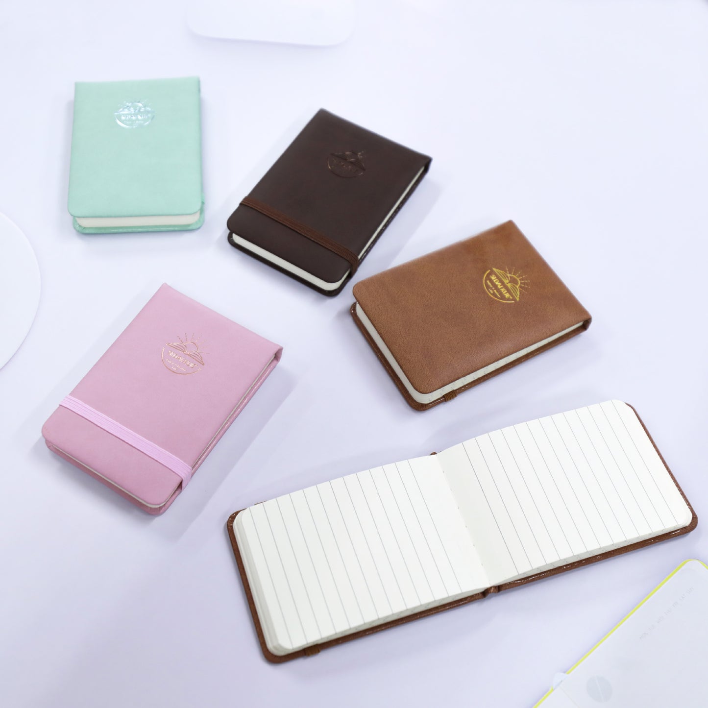 A7 Pocket Notebook with Elastic Band – Single-Bound Edge PU Leather Journal with Tear-Out Pages & Woodfree Paper, A Compact Everyday Companion for Notes & Ideas