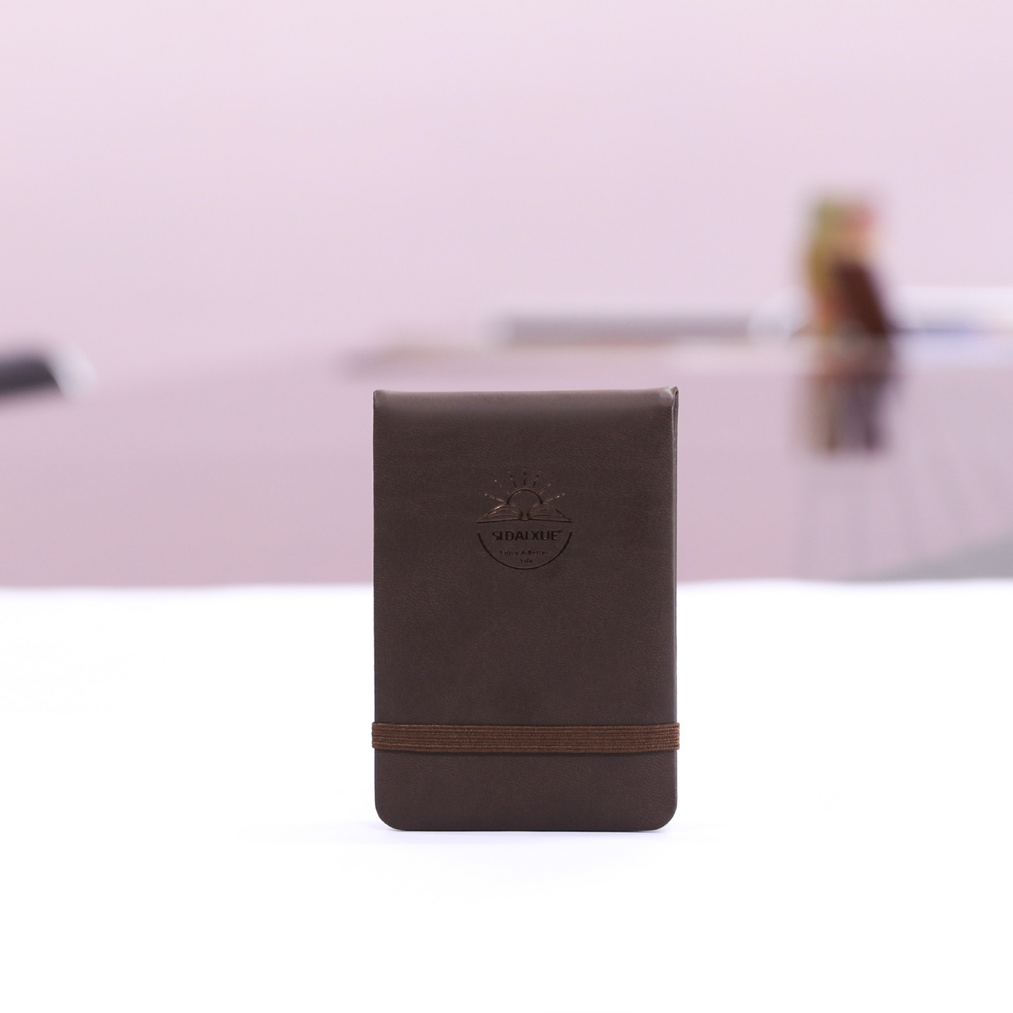 A7 Pocket Notebook with Elastic Band – Single-Bound Edge PU Leather Journal with Tear-Out Pages & Woodfree Paper, A Compact Everyday Companion for Notes & Ideas
