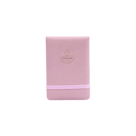 A7 Pocket Notebook with Elastic Band – Single-Bound Edge PU Leather Journal with Tear-Out Pages & Woodfree Paper, A Compact Everyday Companion for Notes & Ideas