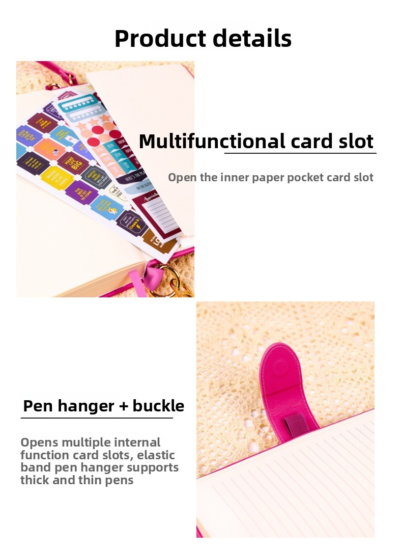 Handbag-Style PU Leather Notebook – Trendy Zipper Closure Journal with Card Slots & Pen Holder, A Fashion-Forward Keepsake for Women on the Go