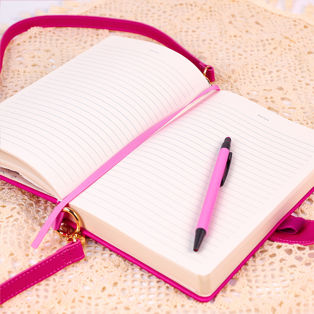 Handbag-Style PU Leather Notebook – Trendy Zipper Closure Journal with Card Slots & Pen Holder, A Fashion-Forward Keepsake for Women on the Go