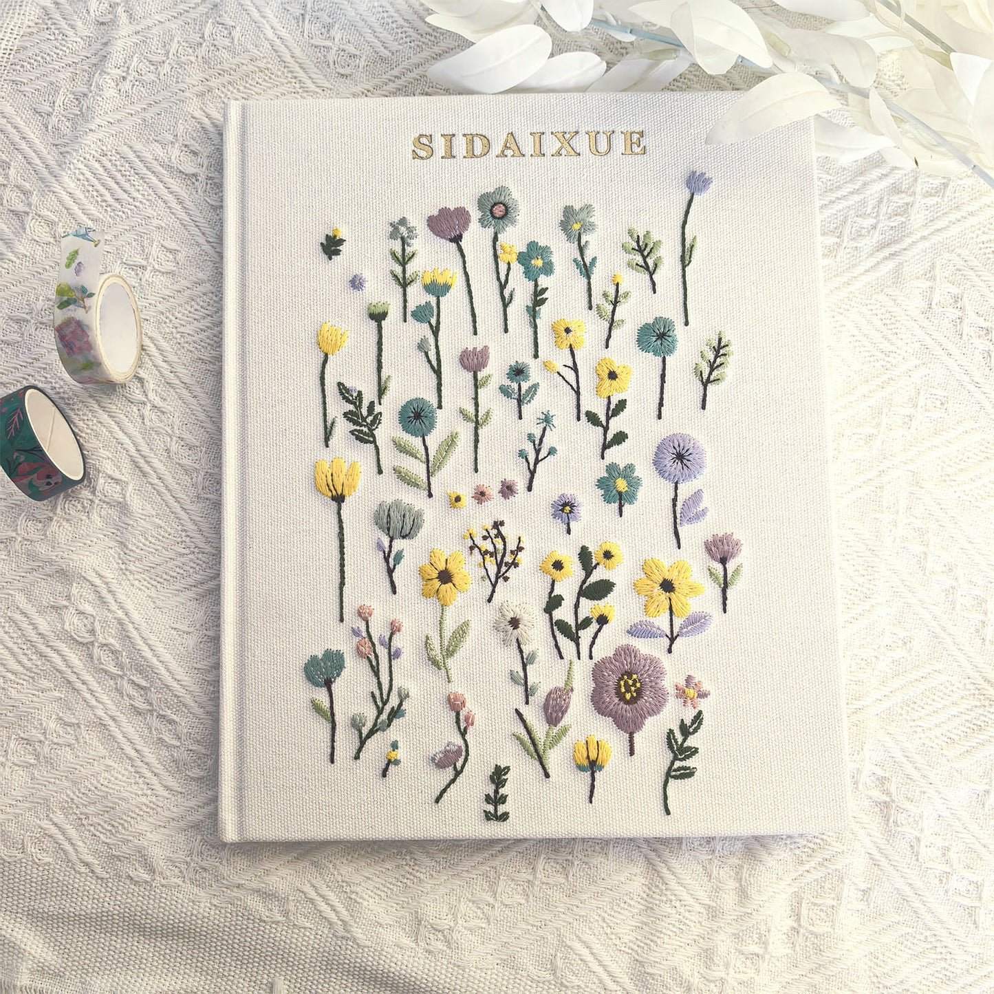 Embroidered Floral Fabric Notebook – 3D Stitched Journal with Soft Cover & Premium Paper, An Artistic Keepsake for Journaling, Gifting & Everyday Inspiration