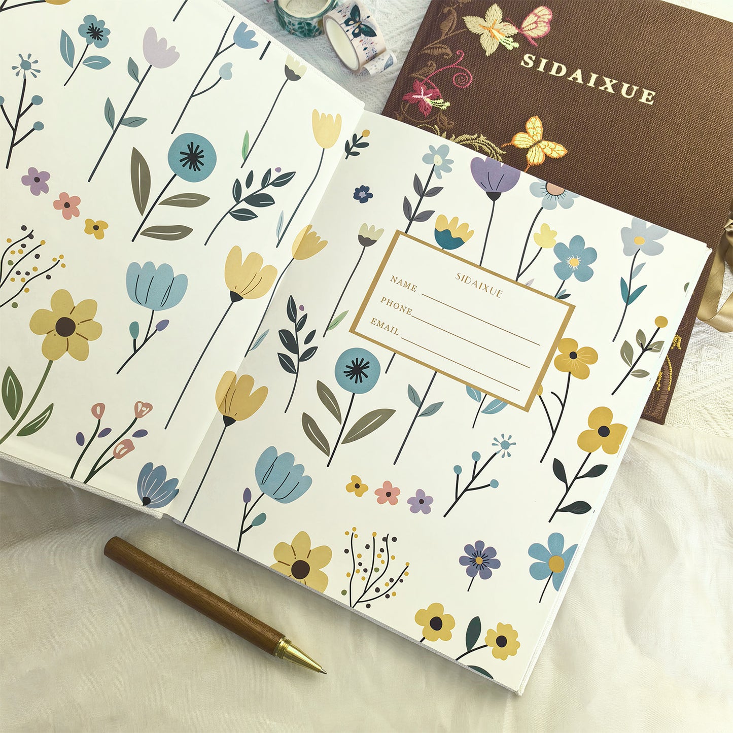 Embroidered Floral Fabric Notebook – 3D Stitched Journal with Soft Cover & Premium Paper, An Artistic Keepsake for Journaling, Gifting & Everyday Inspiration