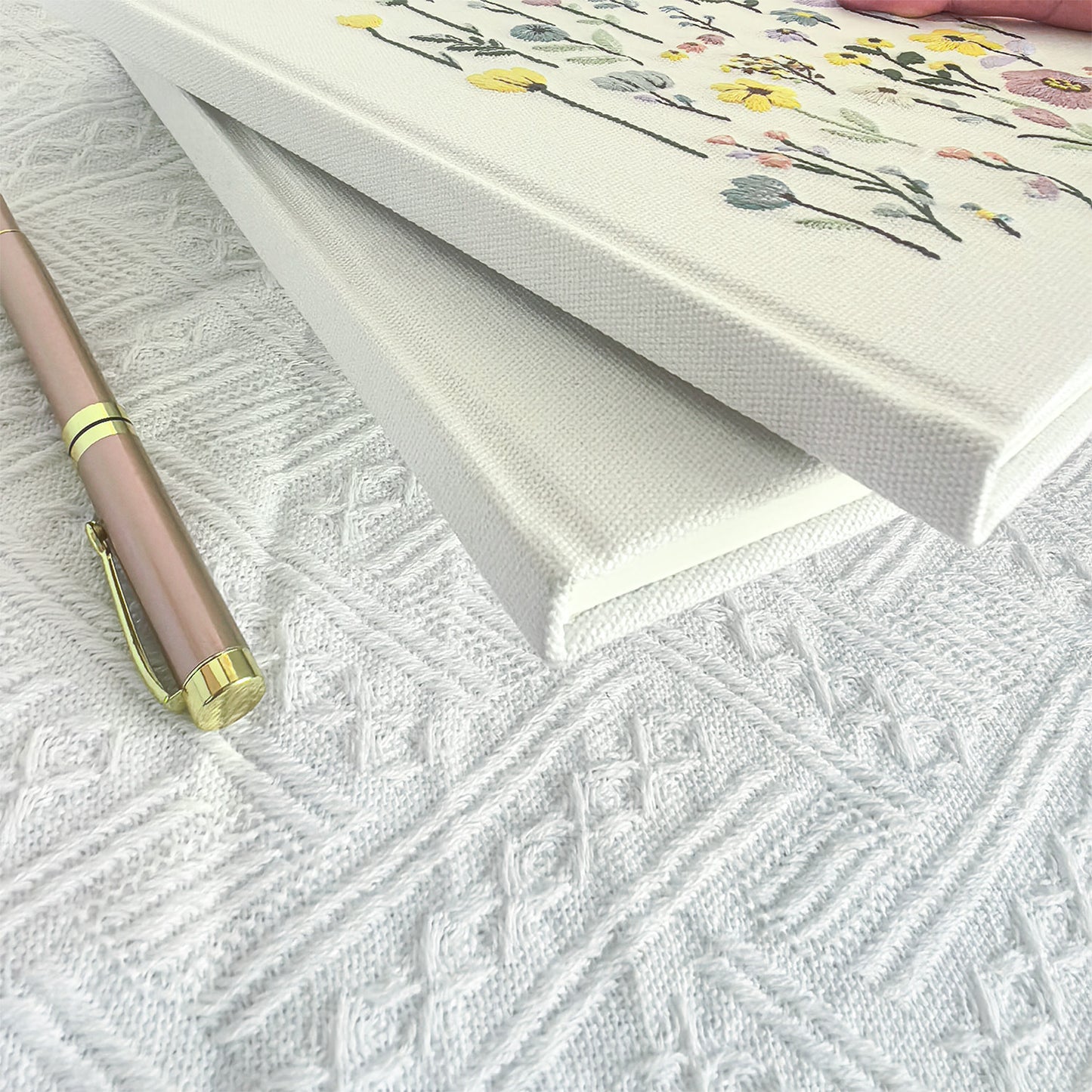 Embroidered Floral Fabric Notebook – 3D Stitched Journal with Soft Cover & Premium Paper, An Artistic Keepsake for Journaling, Gifting & Everyday Inspiration