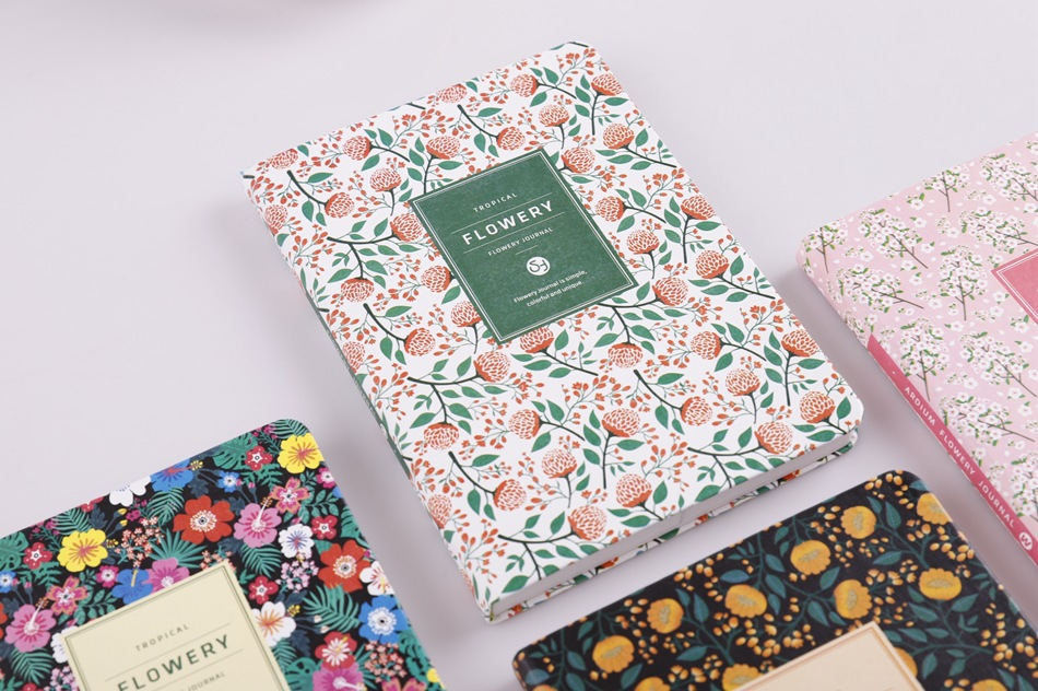 A6 Vintage Floral Fabric Notebook – Printed Cotton Cover Journal with Creamy Paper, A Dreamy Keepsake for Journaling, Sketching & Thoughtful Gifting