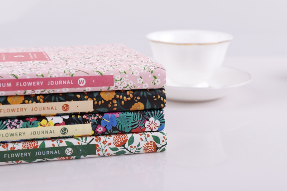 A6 Vintage Floral Fabric Notebook – Printed Cotton Cover Journal with Creamy Paper, A Dreamy Keepsake for Journaling, Sketching & Thoughtful Gifting