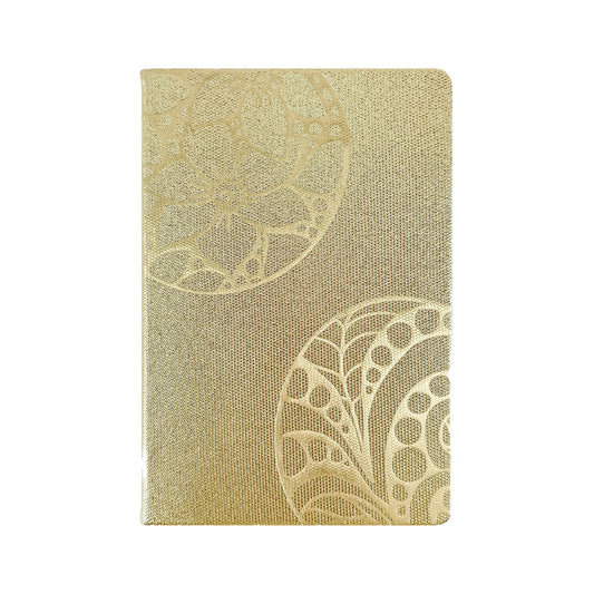 Premium Metallic Gold & Silver PU Leather Notebook – Customizable Embossed Journal with Foil Stamping, A Luxurious Keepsake for Writing, Gifting & Branding