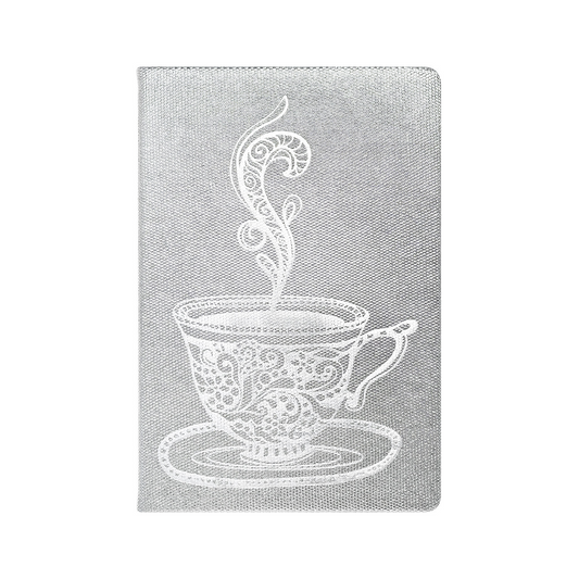 Premium Metallic Gold & Silver PU Leather Notebook – Customizable Embossed Journal with Foil Stamping, A Luxurious Keepsake for Writing, Gifting & Branding