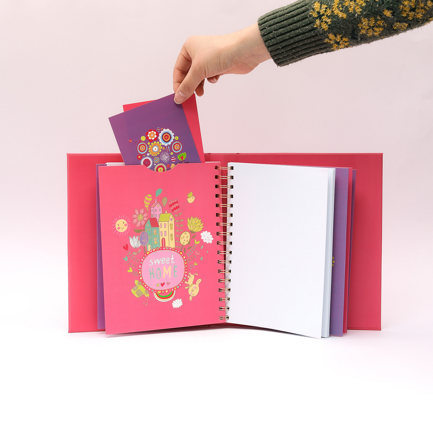 Spiral Bound Notebook with Protective Jacket – Full-Color Printed Cover Journal, A Versatile Keepsake for Sketching, Note-Taking & Memory Keeping