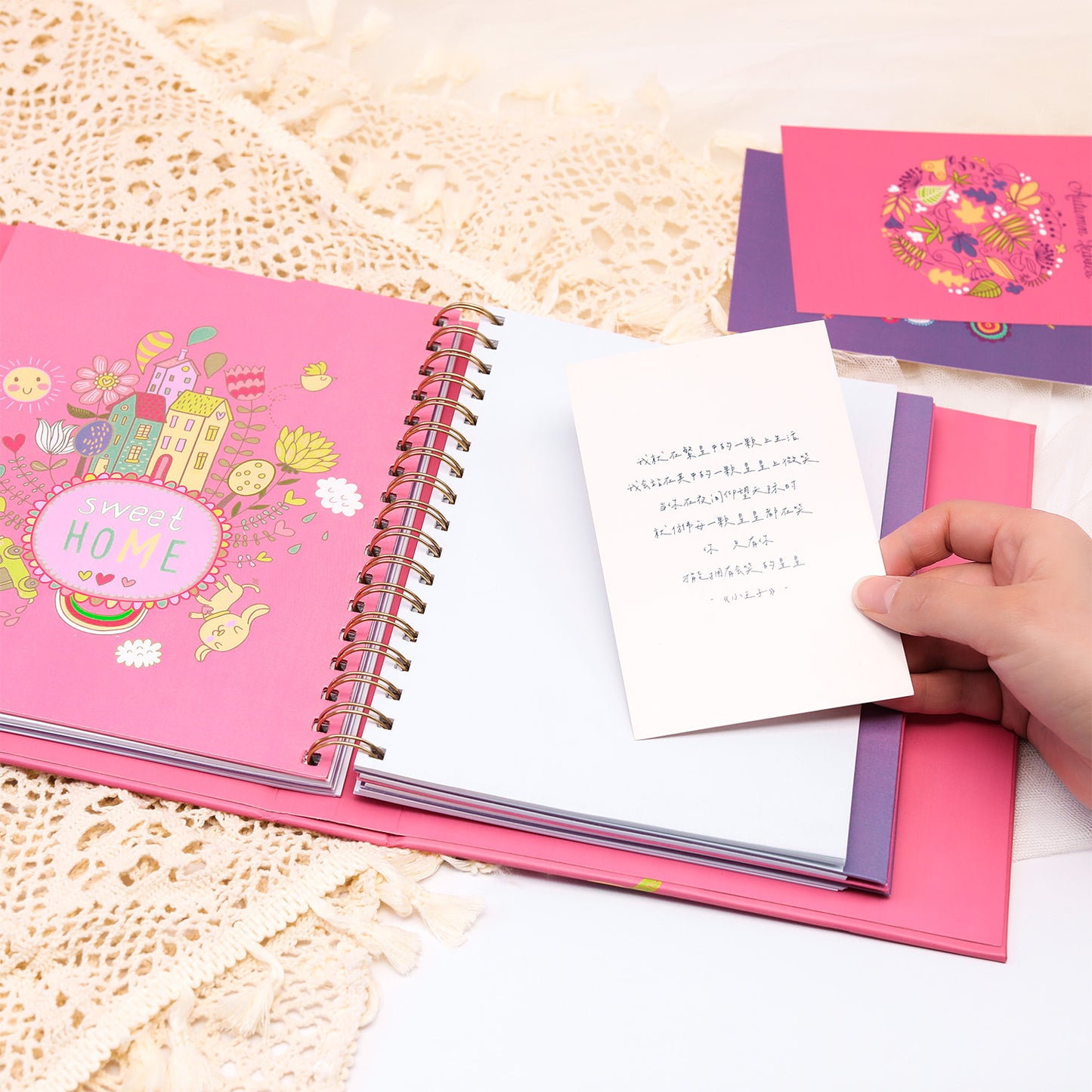 Spiral Bound Notebook with Protective Jacket – Full-Color Printed Cover Journal, A Versatile Keepsake for Sketching, Note-Taking & Memory Keeping