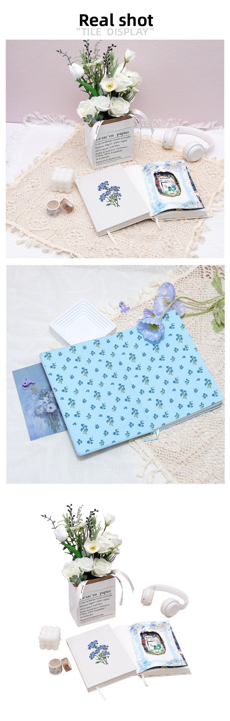 Embroidered Fabric Business Notebook – High-Aesthetic Hardcover Journal with Premium Paper, A Sophisticated Keepsake for Professionals, Creatives & Thoughtful Gifting
