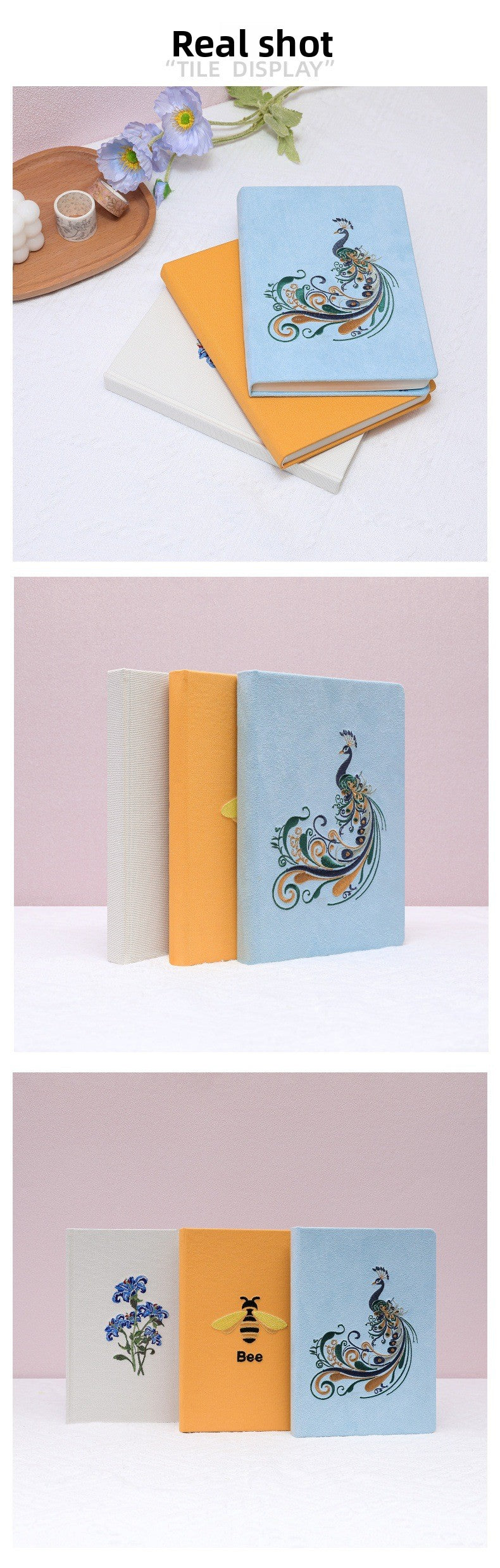 Embroidered Fabric Business Notebook – High-Aesthetic Hardcover Journal with Premium Paper, A Sophisticated Keepsake for Professionals, Creatives & Thoughtful Gifting
