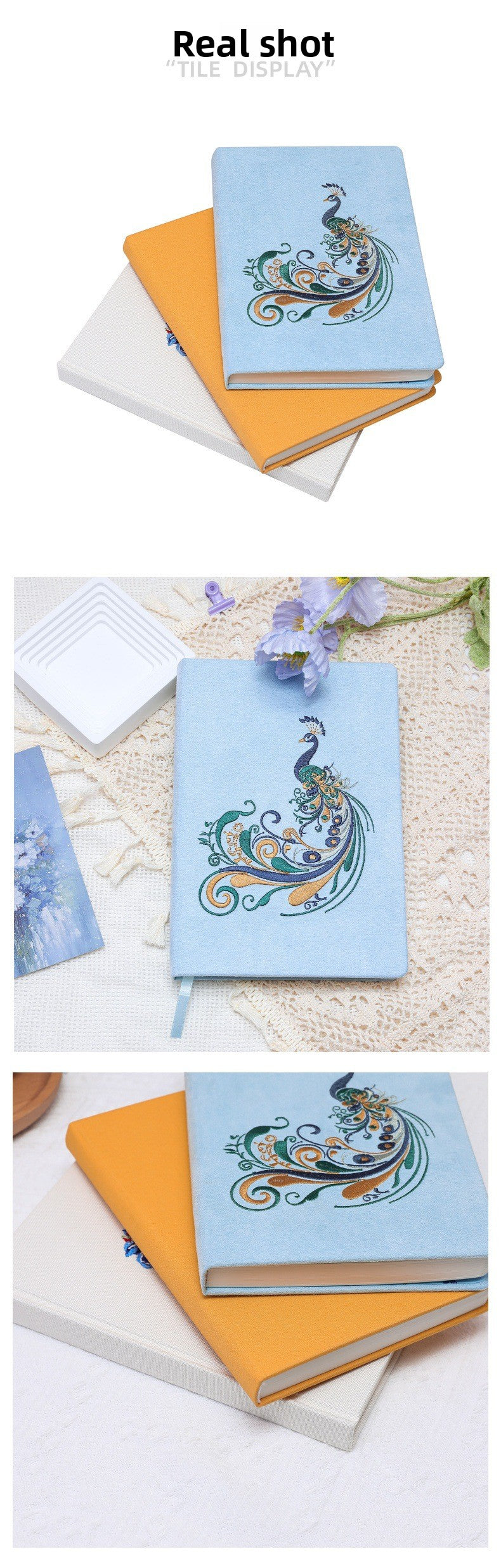 Embroidered Fabric Business Notebook – High-Aesthetic Hardcover Journal with Premium Paper, A Sophisticated Keepsake for Professionals, Creatives & Thoughtful Gifting