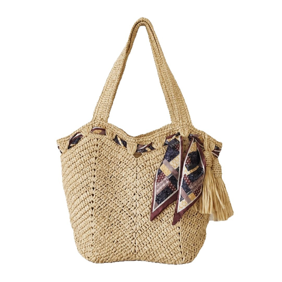 New Arrival Tassel Straw Tote Bag – Handwoven Large Capacity Beach Shoulder Bag with Boho Fringe, A Summer Essential for Vacation & Everyday Style