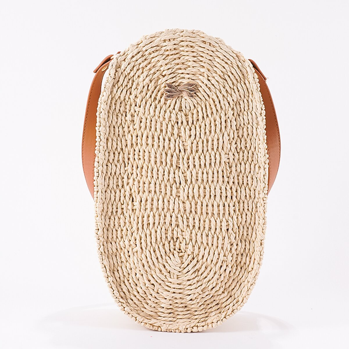 New Arrival Oval Straw Shoulder Bag – Handwoven Woven Purse in Beige & Camel, A Versatile Summer Essential for Beach, Vacation & Everyday Style