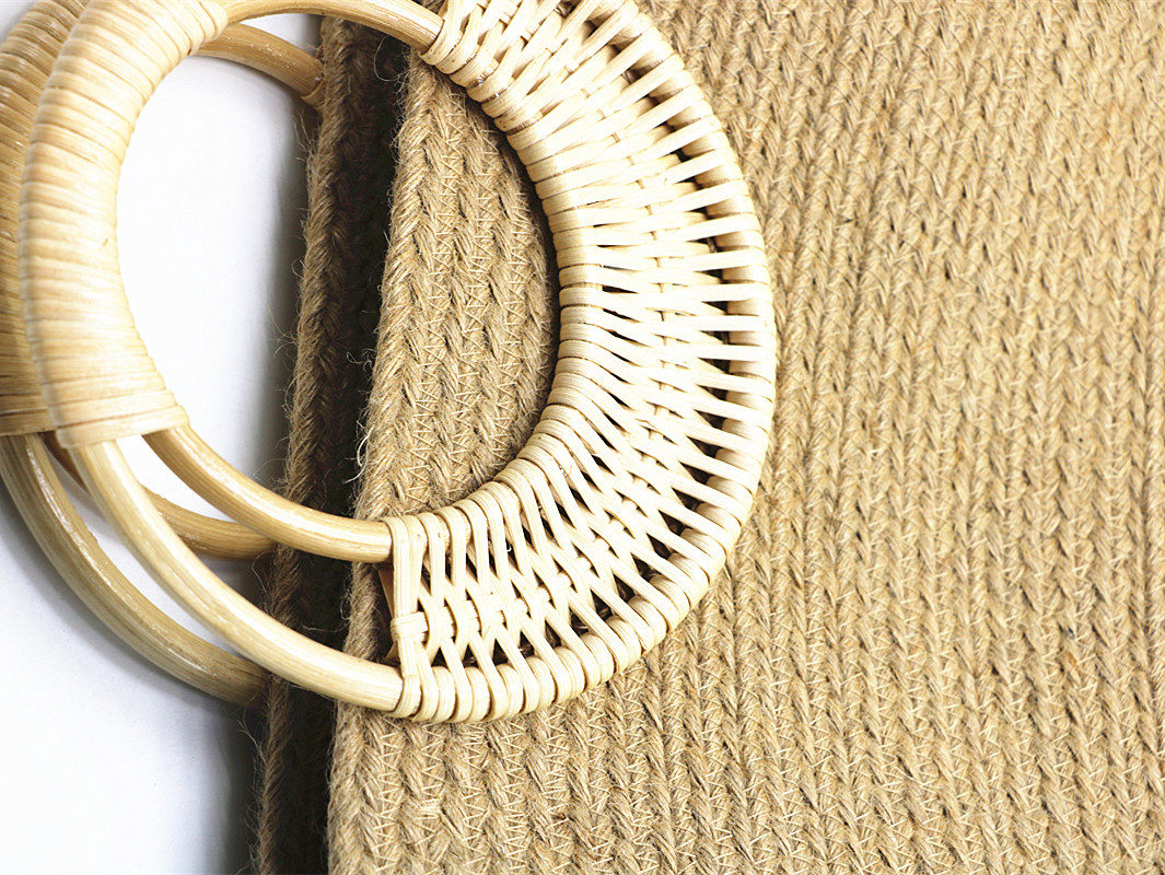 New Arrival Large Jute Rope Straw Tote Bag – Handwoven Beach Shoulder Bag with Leather Handles & Zipper, A Spacious Summer Essential for Vacation, Travel & Everyday Use