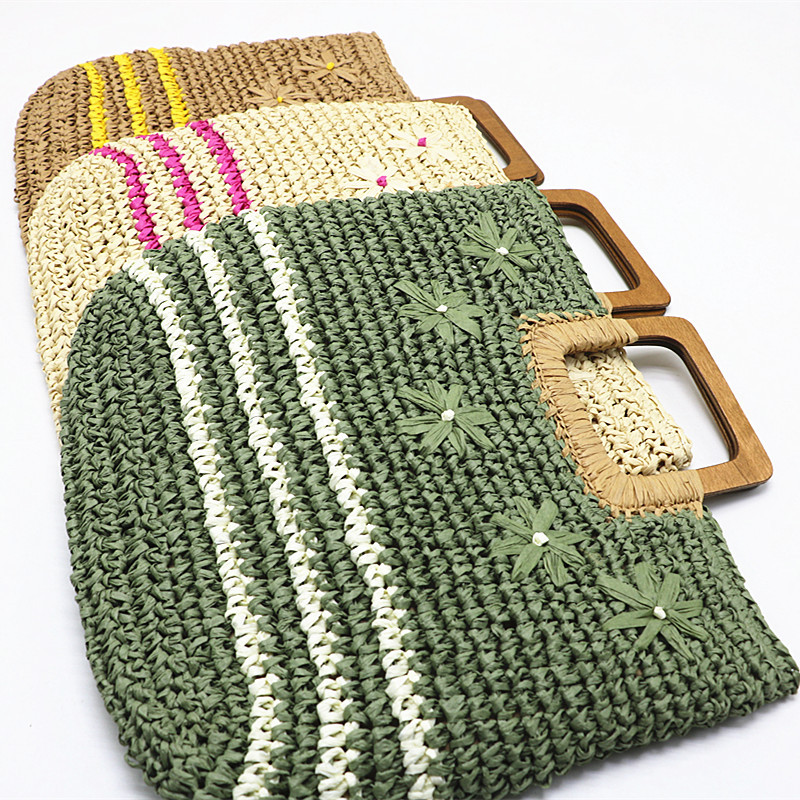New Arrival Embroidered Paper Straw Tote Bag – Large Capacity Handwoven Shoulder Bag with Floral Embroidery, A Chic & Spacious Summer Essential for Beach, Vacation & Everyday Style